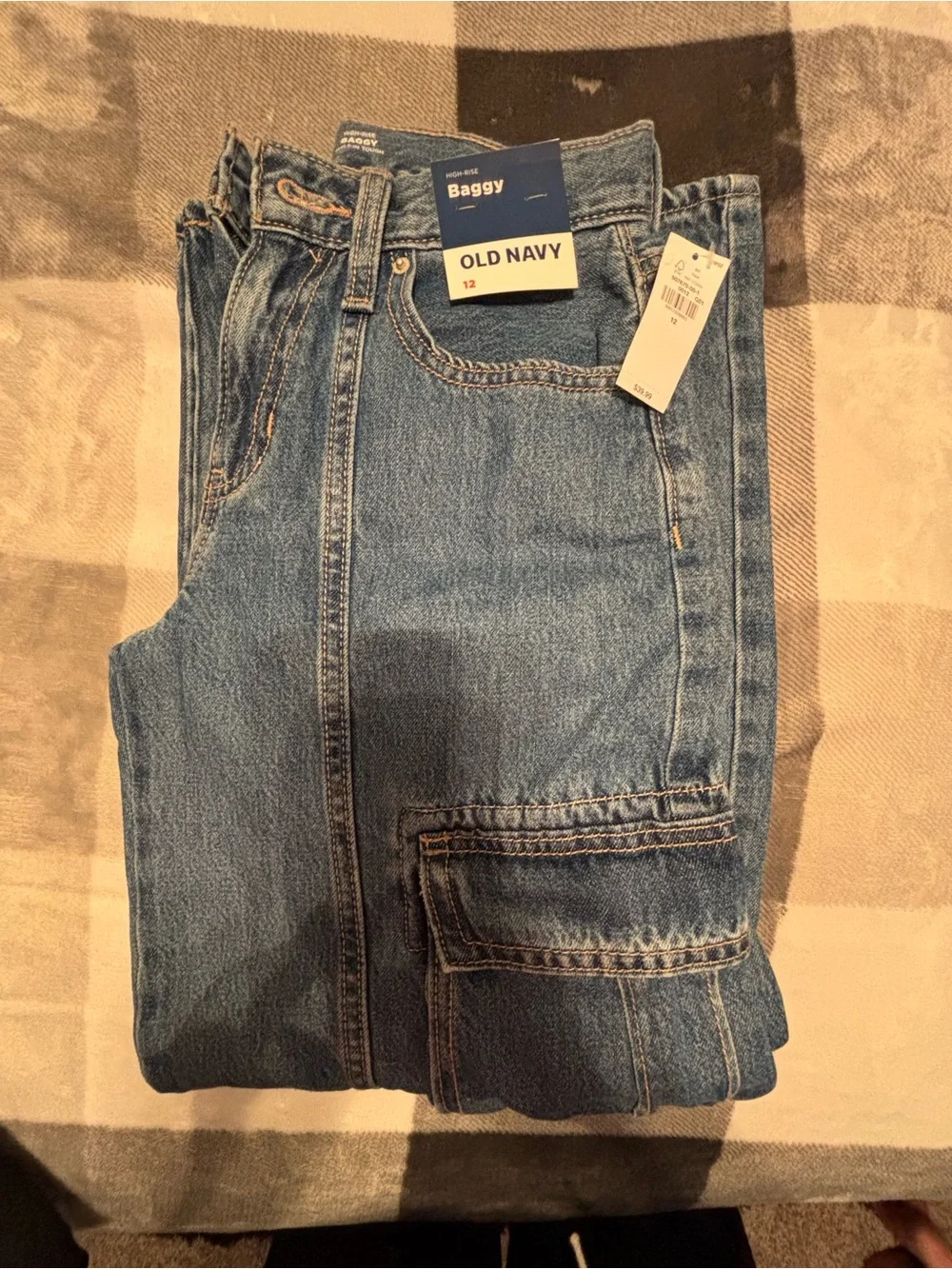 Old Navy Relaxed Baggy Jeans - Light Blue Denim